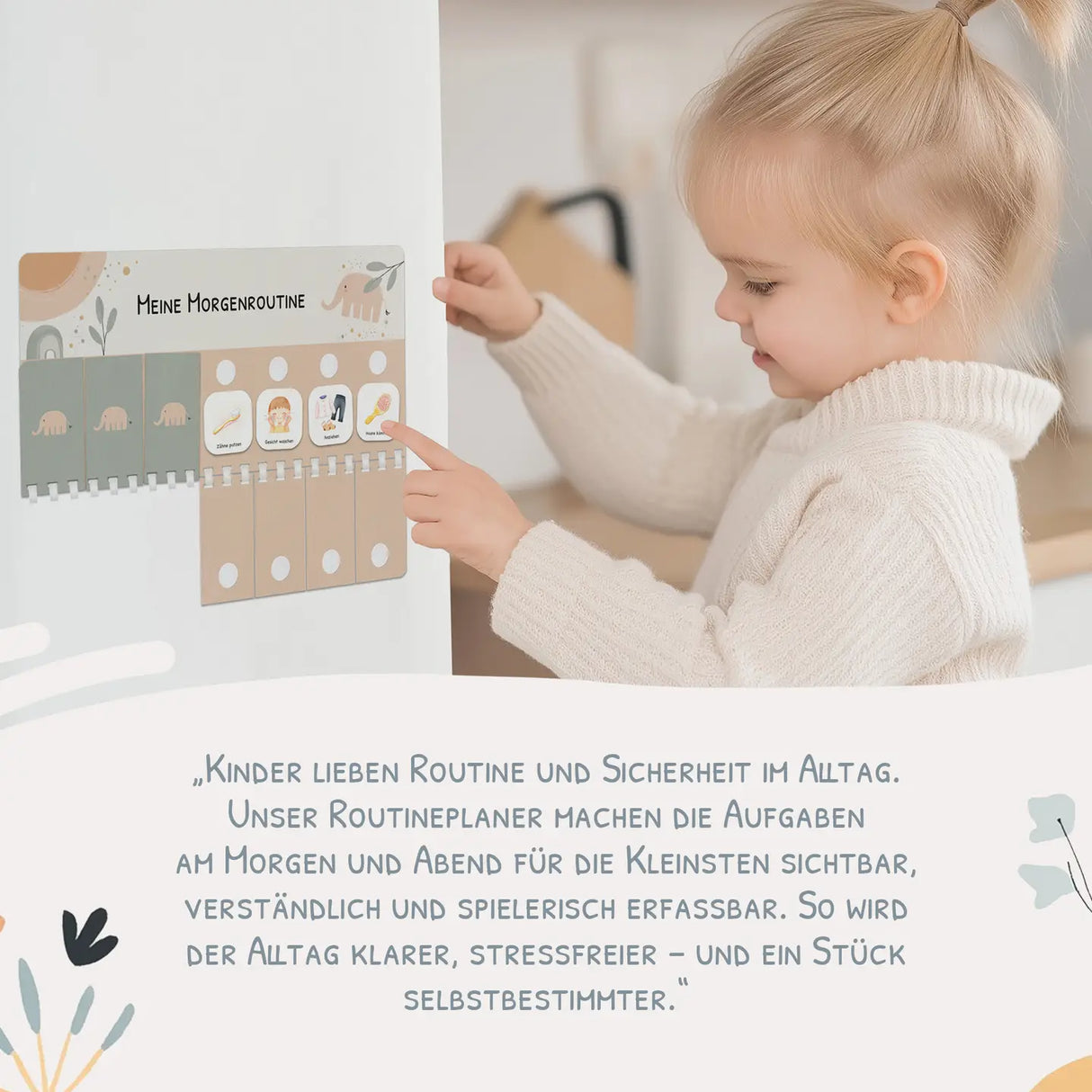 Routineplaner (Morgen & Abend) - Motiv Elefant