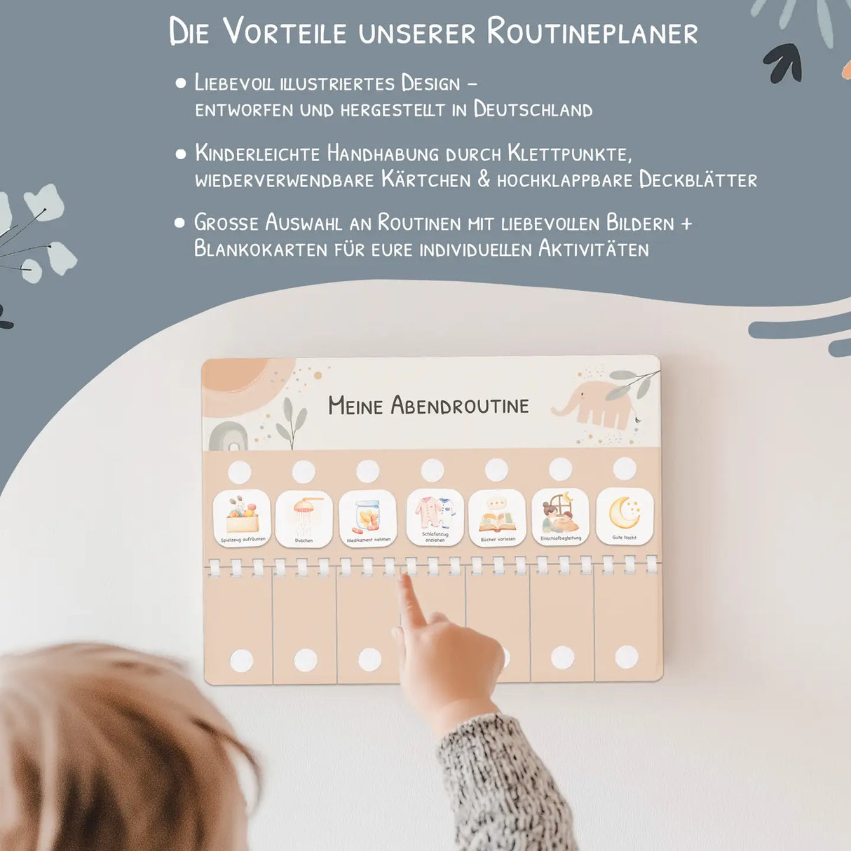 Routineplaner (Morgen & Abend) - Motiv Elefant