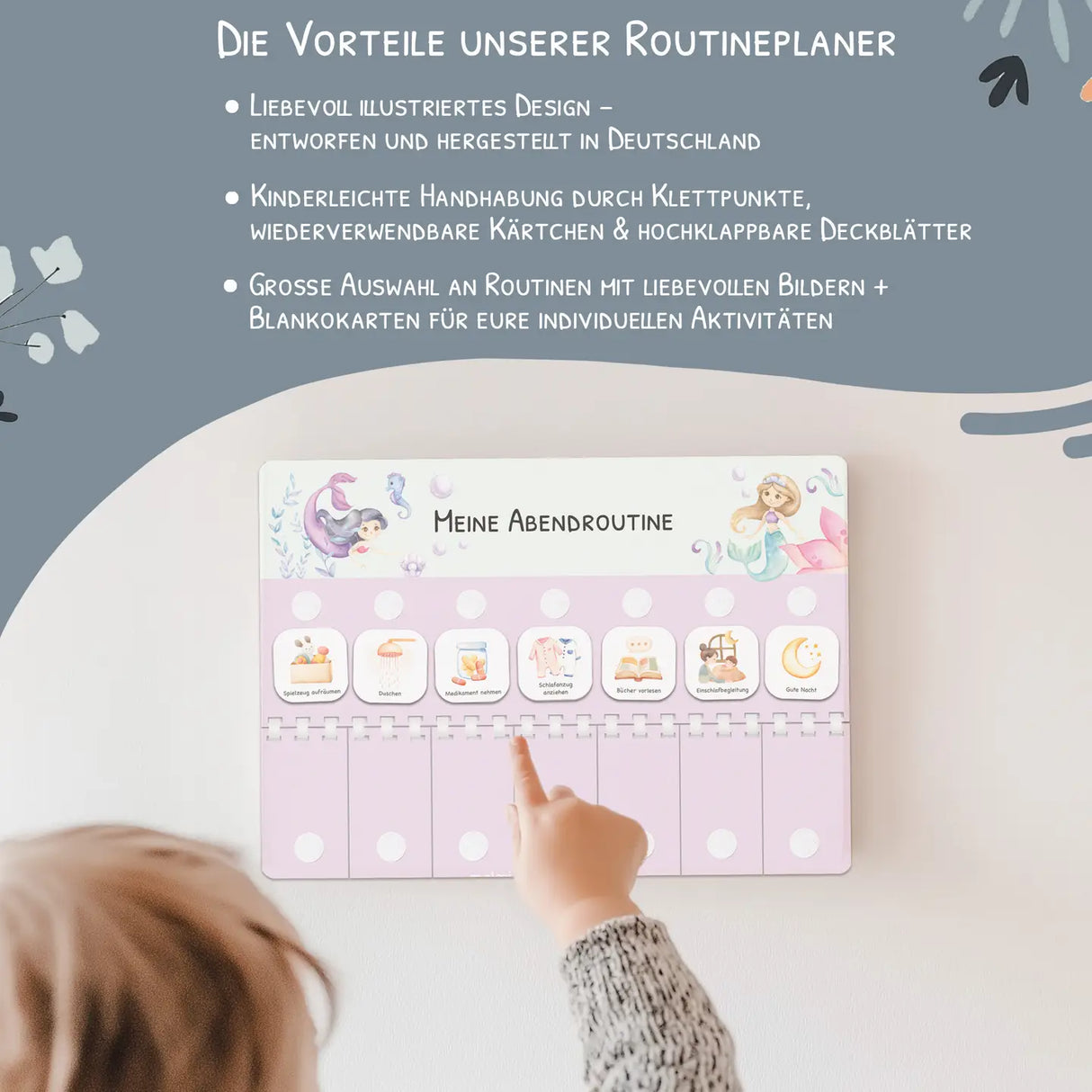 Routineplaner (Morgen & Abend) - Motiv Meerjungfrau