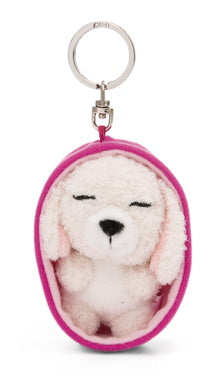 Schlüsselanhänger Plüsch Sleeping Pets Pudel Weiss