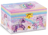 Schmuckkästchen und Musikdose Einhorn Violett