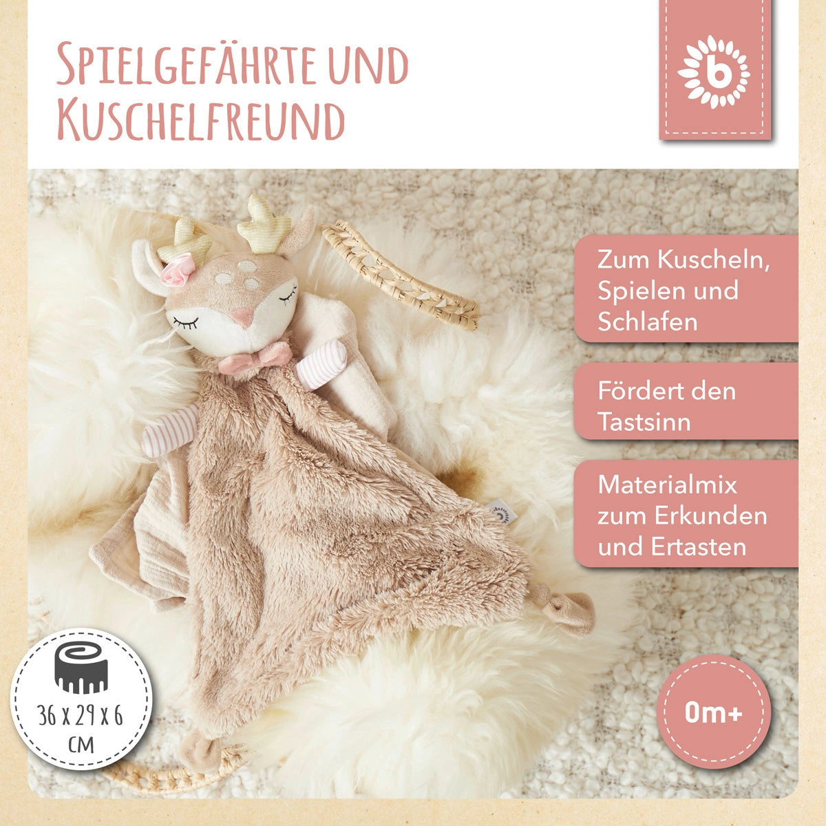 Schmusetuch Hirsch