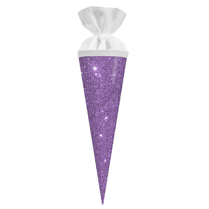 Schultüte für Kinder Glitzer Violett