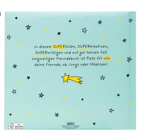 Freundebuch für Kinder - Sheepworld Blau