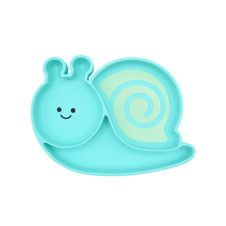 Kinder Silikonteller mit Saugnapf Schnecke