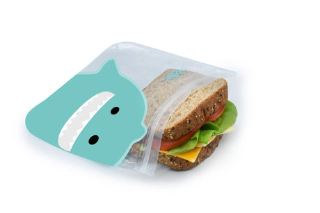 Lunchbag & Snackbeutel wiederverwendbar 2er Set Haifisch