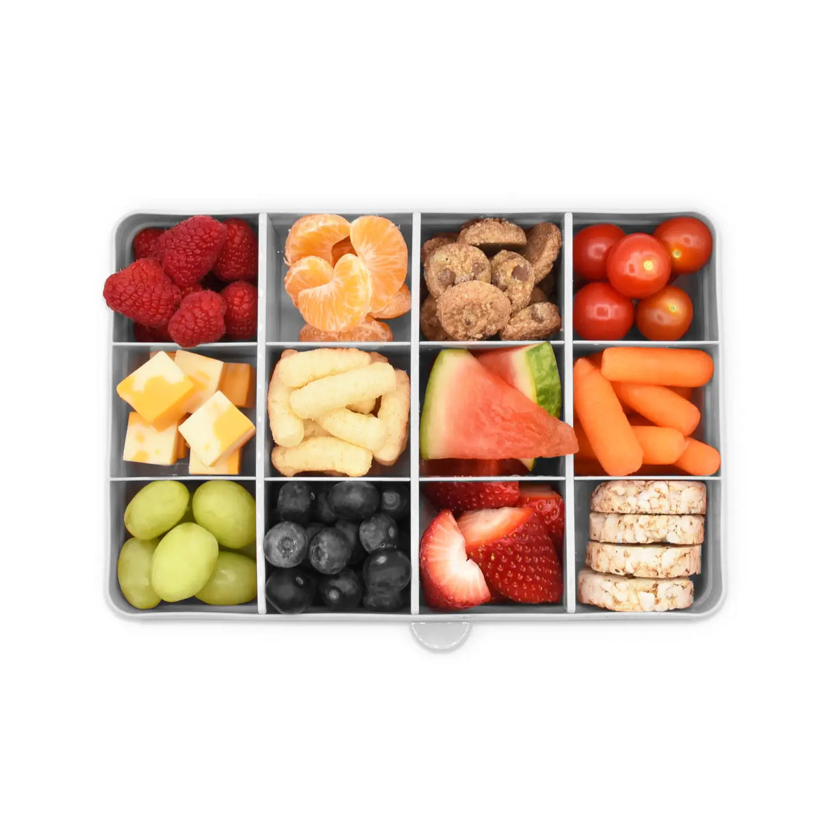 Znünibox Snackbox Melii mit 12 Unterteilungen Grau