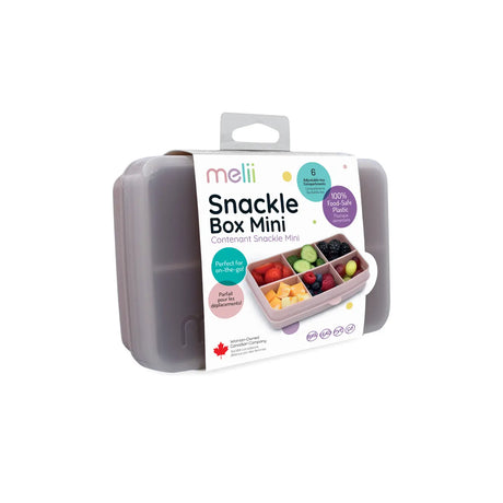 Znünibox Snackbox Meli mit 6 Unterteilungen Grau