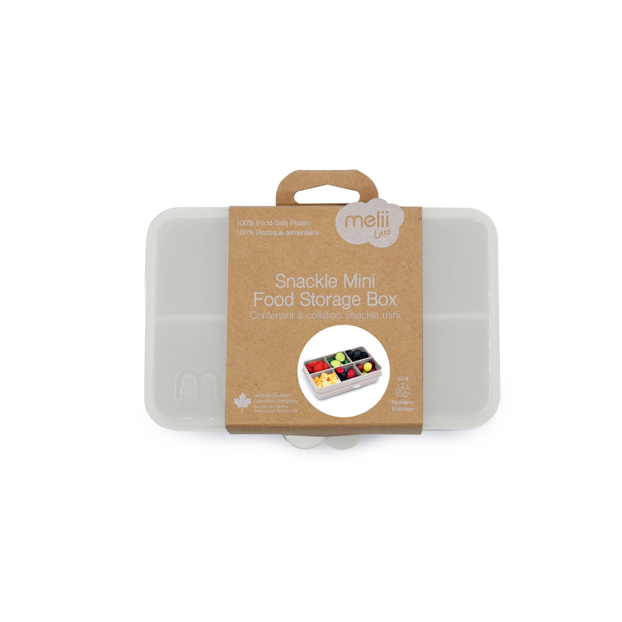 Znünibox Snackbox Melii mit 6 Unterteilungen Weiss