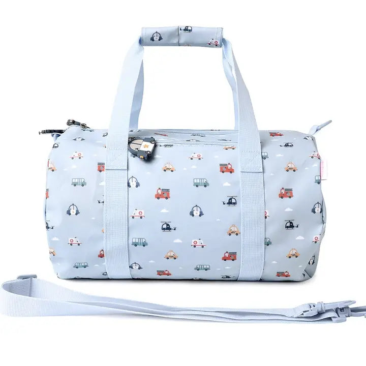 Kinder Sport- und Reisetasche Fahrzeuge Blau