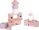 Holz Stapelhaus Rosa