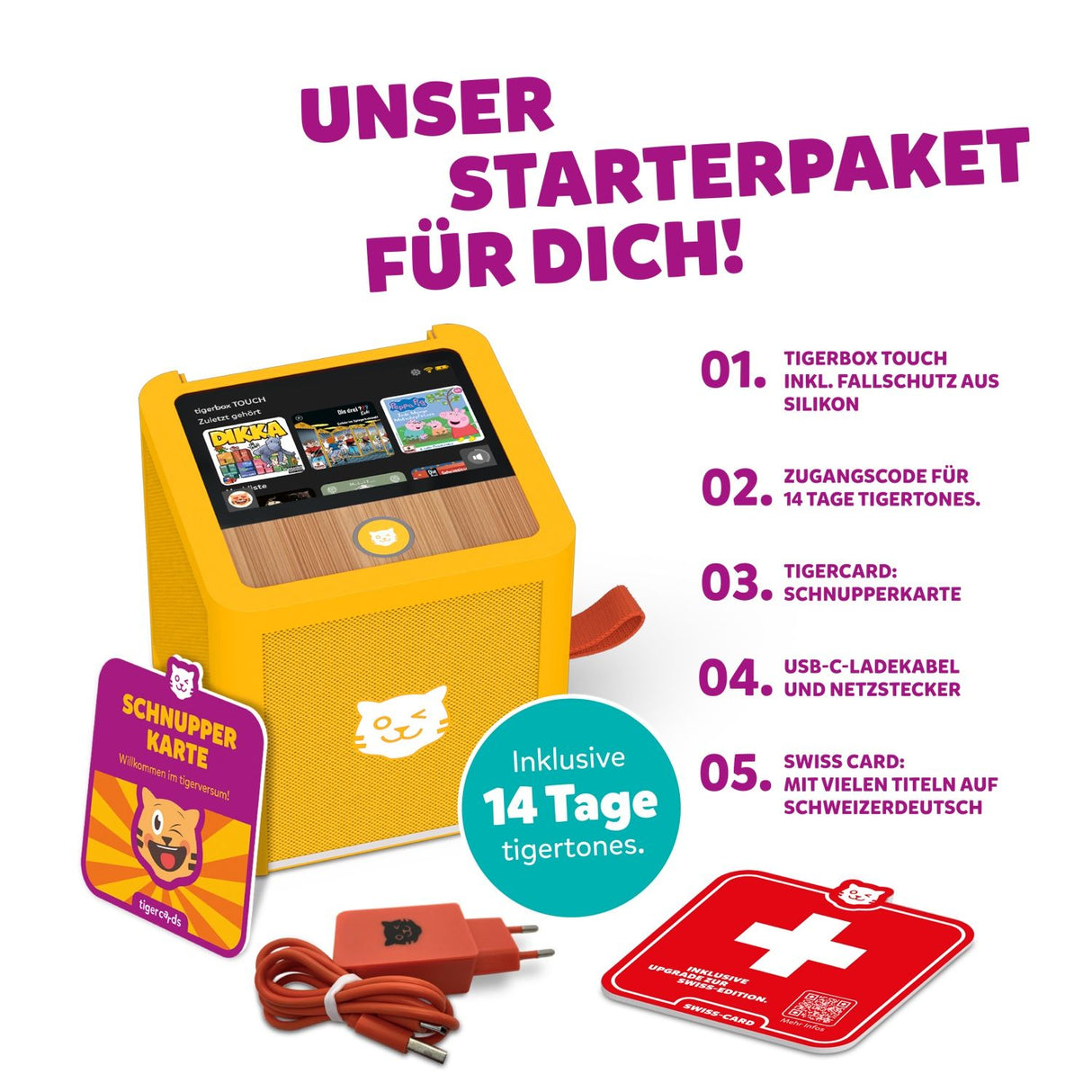 tigerbox TOUCH PLUS gelb - Swiss-Edition