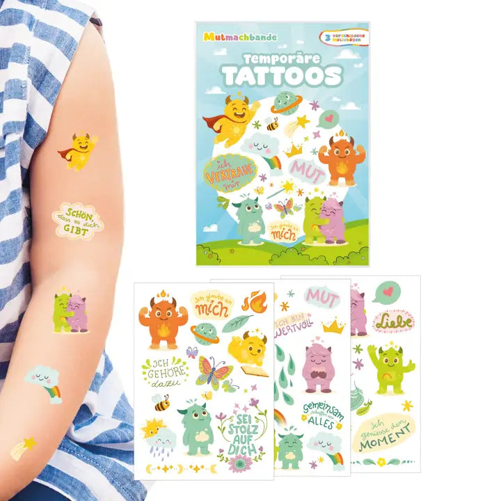 Kinder Tattoo Jeka Monster Mutmacherbande