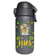 Kinder Edelstahl Trinkflasche Ion8 400ml Dunkelgrau