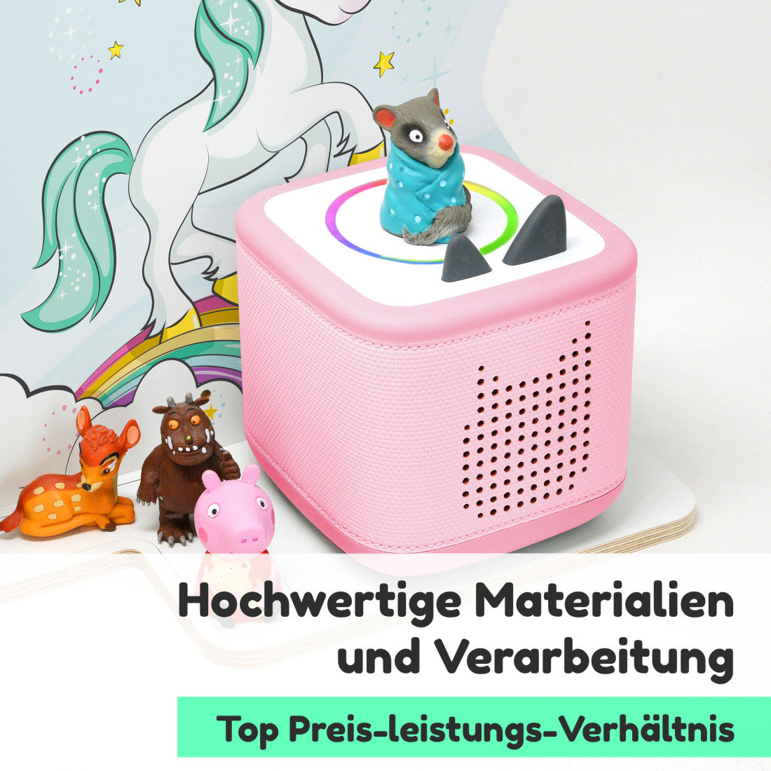Toniebox 1 & 2 Regal Einhorn Regenbogen