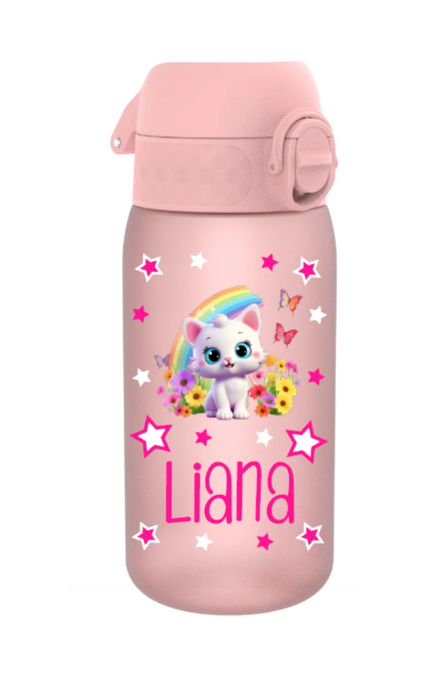 Bobicon Kinder Trinkflasche 480ml BPA-frei - Auslaufsichere Einhorn Flasche Mit Strohhalm Für Schule & Sport