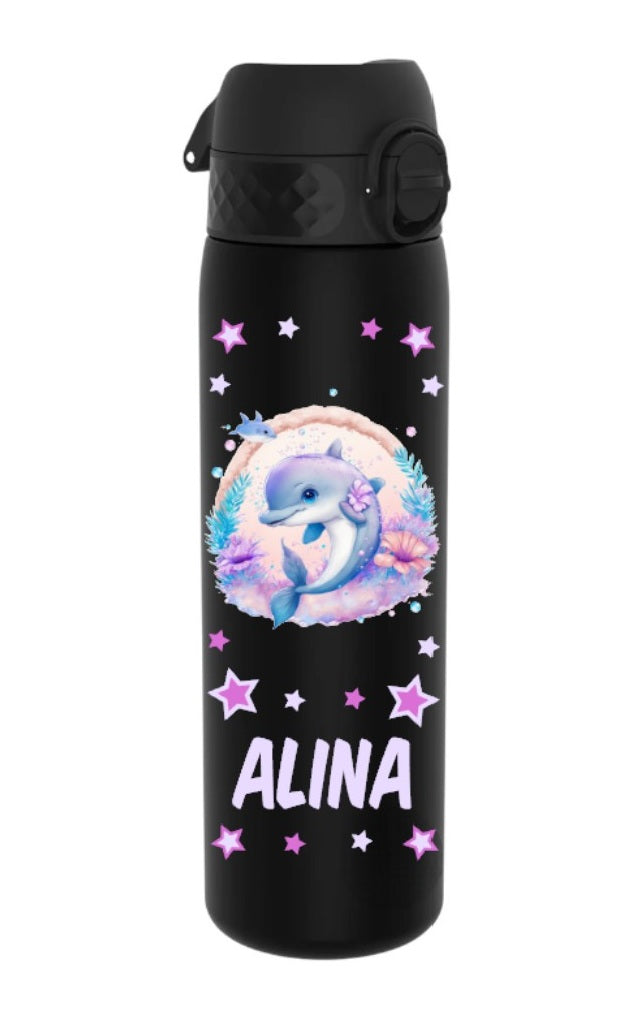 Ion8 Edelstahl-Trinkflasche 280 Ml (10 Oz) - Auslaufsicher, Isoliert, Mit Katzen-Design