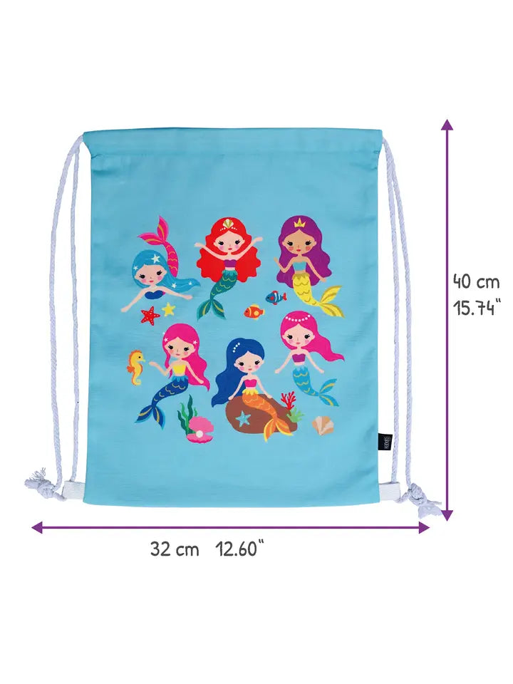 Turnbeutel Kinder Polyester Meerjungfrau