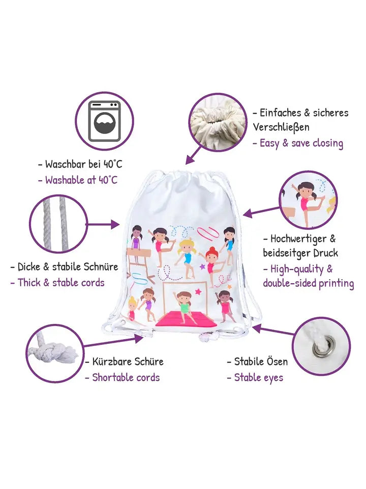 Turnbeutel Kinder Polyester Turnen
