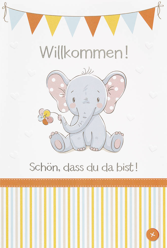 Geburtskarte Elefant
