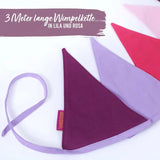 Stoff Wimpelkette Lila Pink