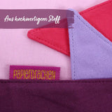 Stoff Wimpelkette Lila Pink