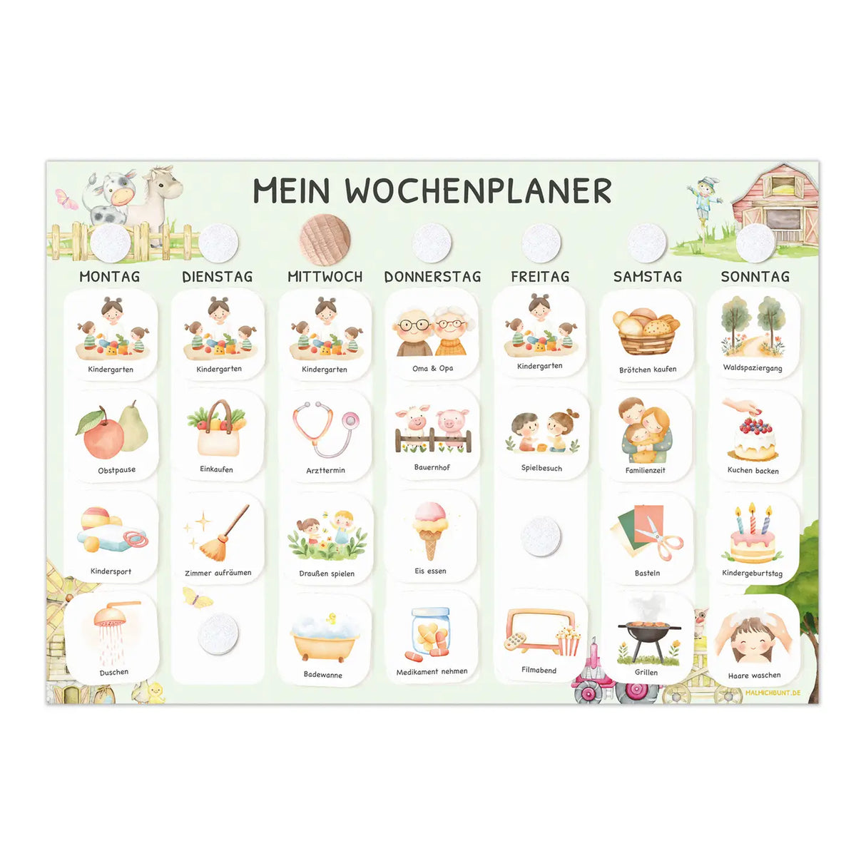 Wochenplaner Bauernhof