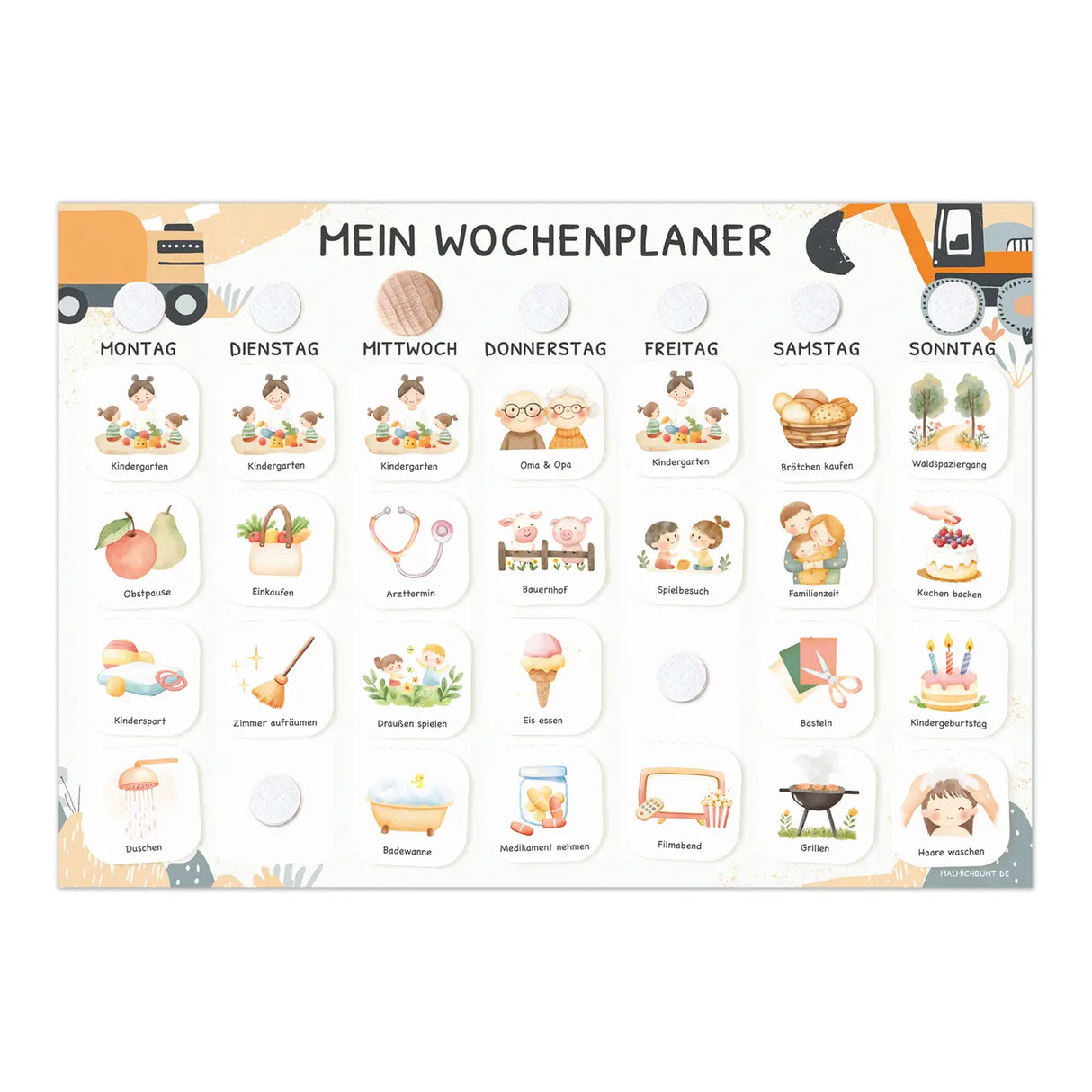 Wochenplaner Baustelle