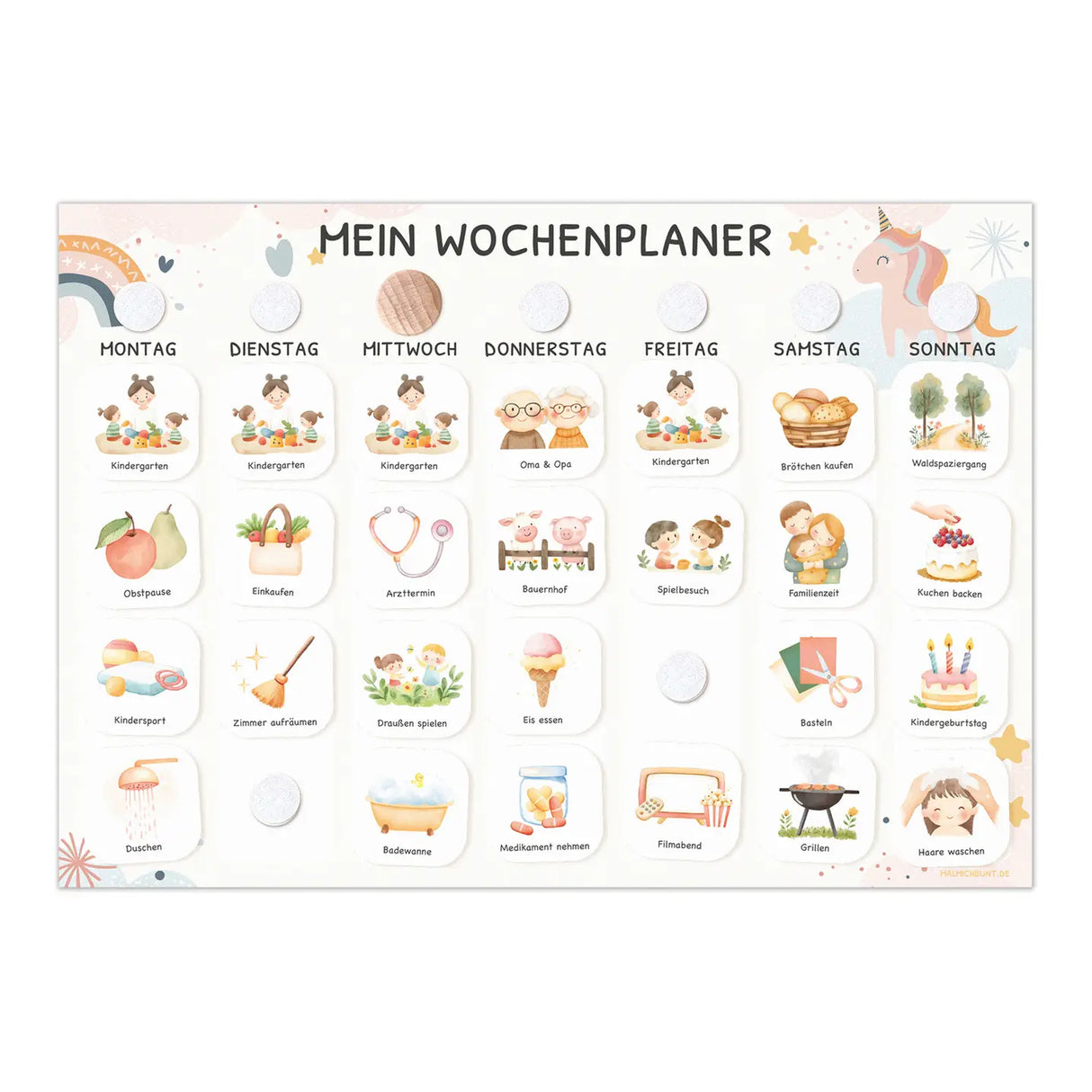 Wochenplaner Einhorn