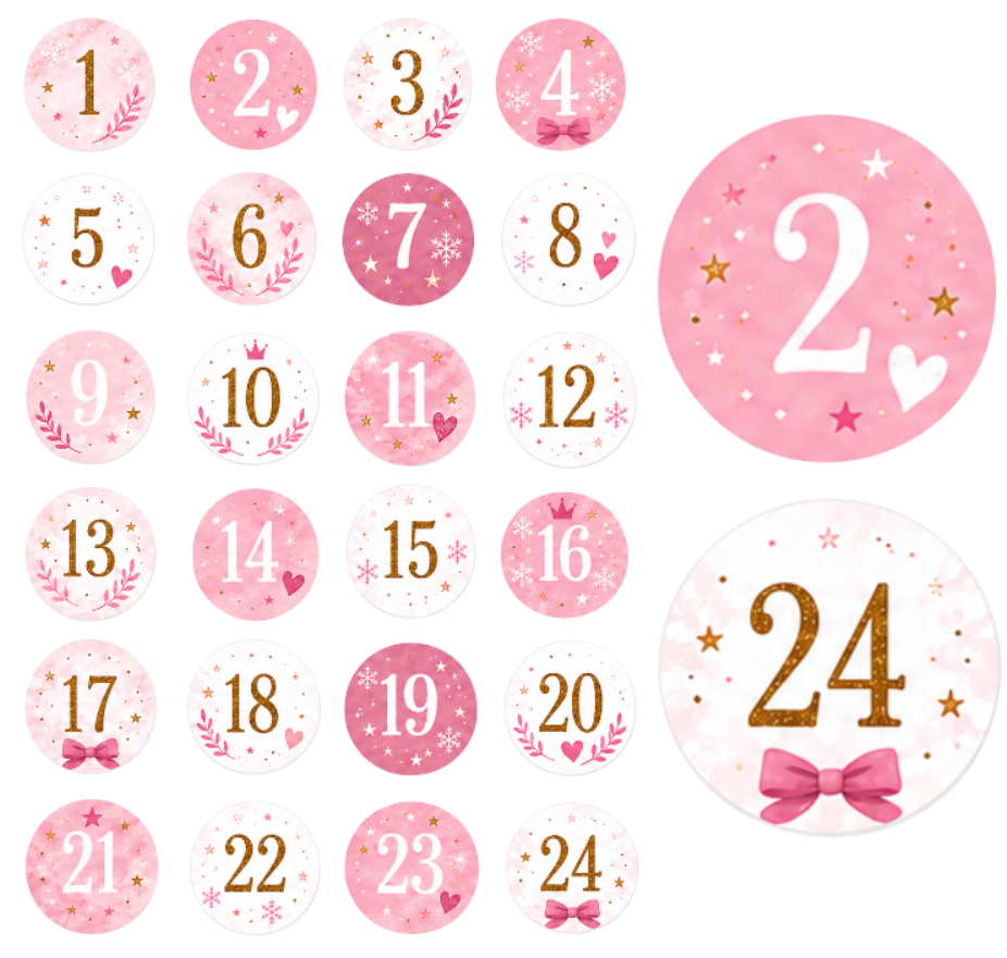 Adventskalender Zahlensticker 20