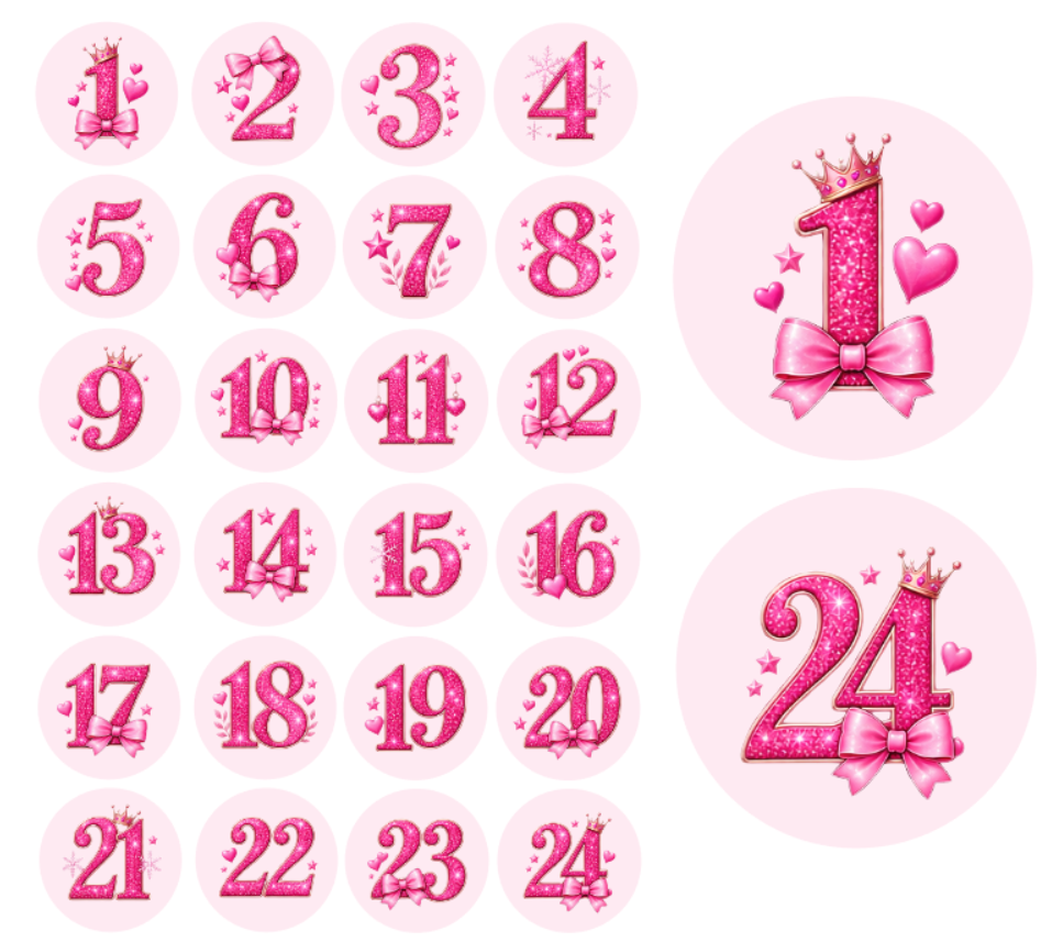 Adventskalender Zahlensticker 29
