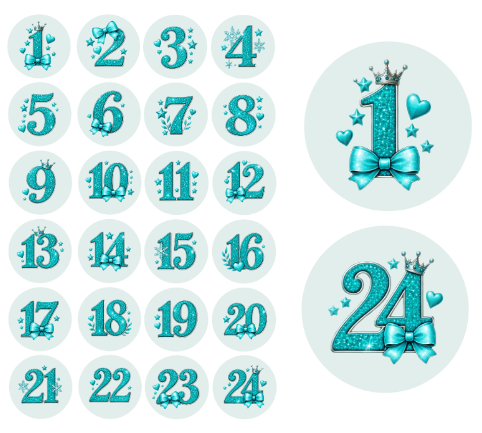 Adventskalender Zahlensticker 30