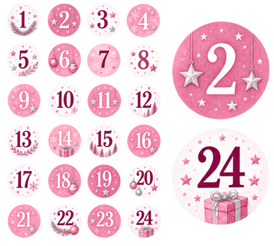 Adventskalender Zahlensticker 39