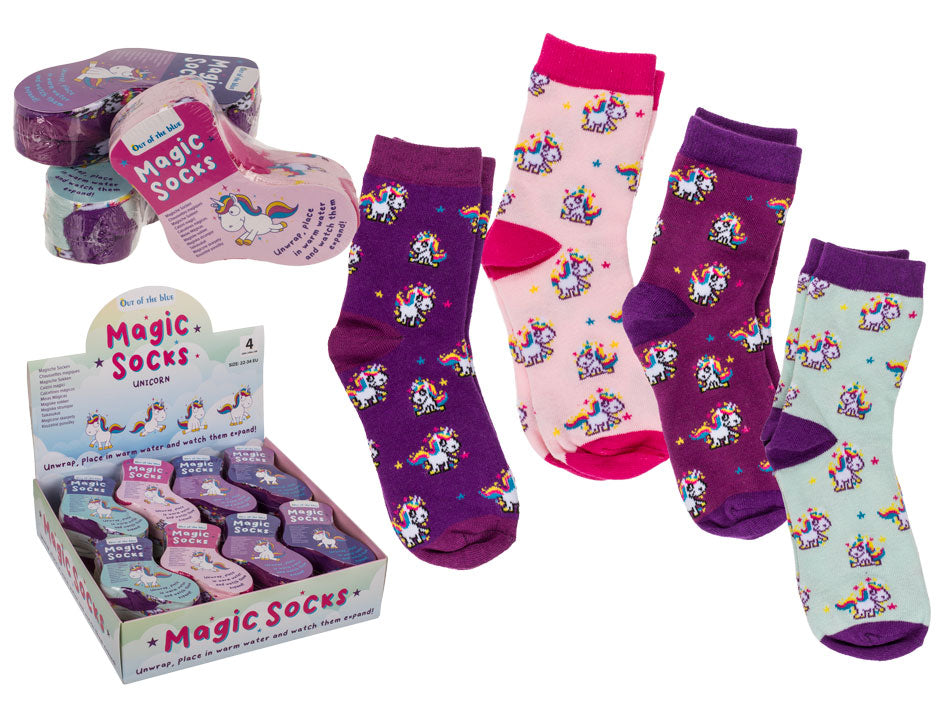 Zaubersocken Einhorn assortiert