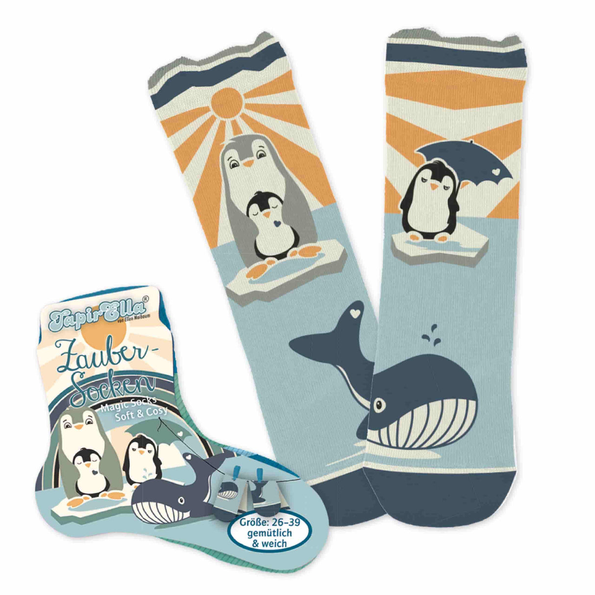 Zaubersocken Pinguin Familie