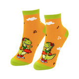 Zaubersocken Gross Dino Skateboard Orange