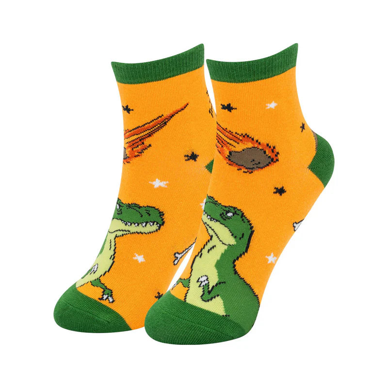 Zaubersocken Gross Dino Orange Grün