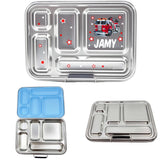 Edelstahl Znünibox Baurelia Box Eco mit 5 Unterteilungen Pastellblau