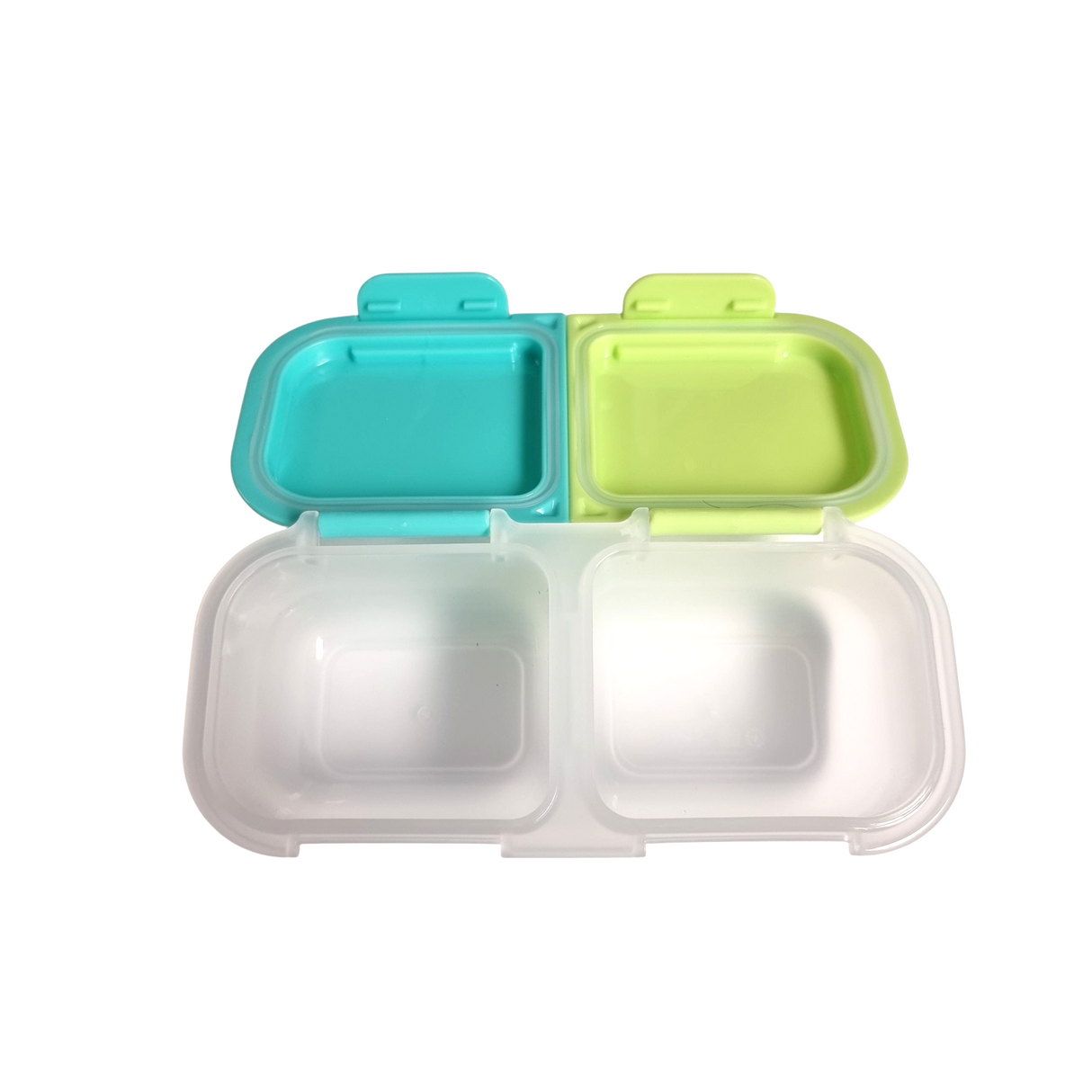 Znünibox Snackbehälter mit 2 Unterteilungen Blau / Türkis