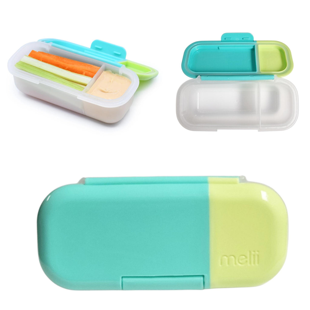 Znünibox Snackbox mit Dippebhälter Türkis