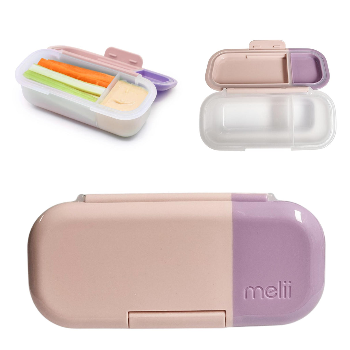 Znünibox Snackbox mit Dippebhälter Lila