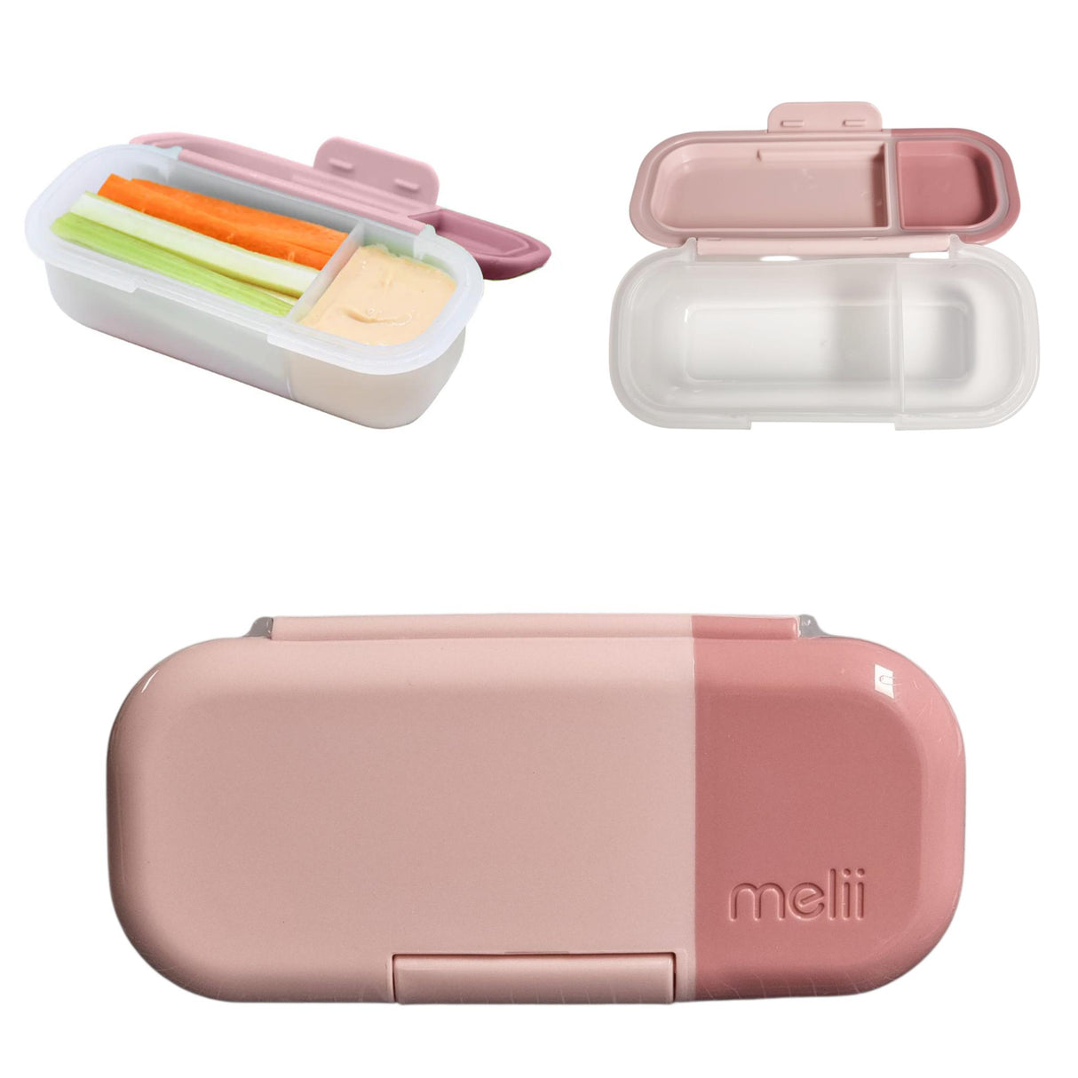 Znünibox Snackbox mit Dippebhälter Rosa