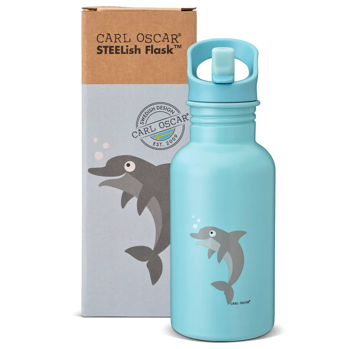 Edelstahl Trinkflasche Carl Oscar Delfin