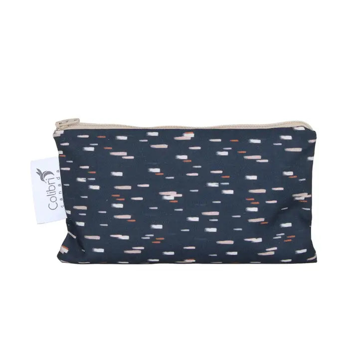 Etui und Lunchbag Colibri Muster Dunkelblau