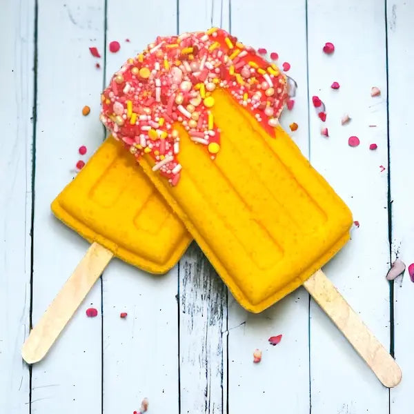 Badekugel handgemacht Glace Gelb