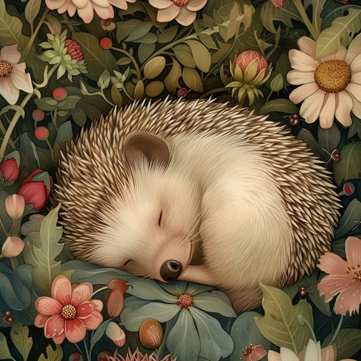 Grusskarte Igel schlafend