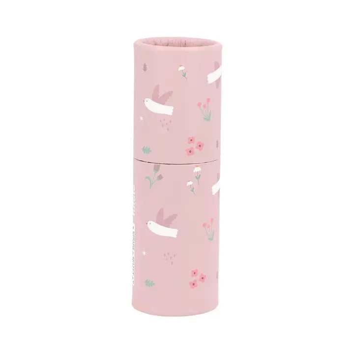 Mini Farbstifte Dose Vogel Rosa