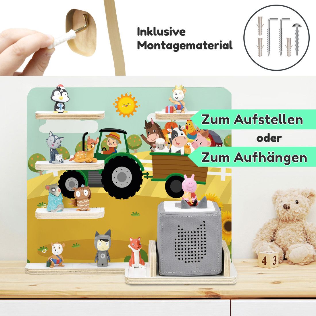 Toniebox 1 & 2 Regal Bauernhof