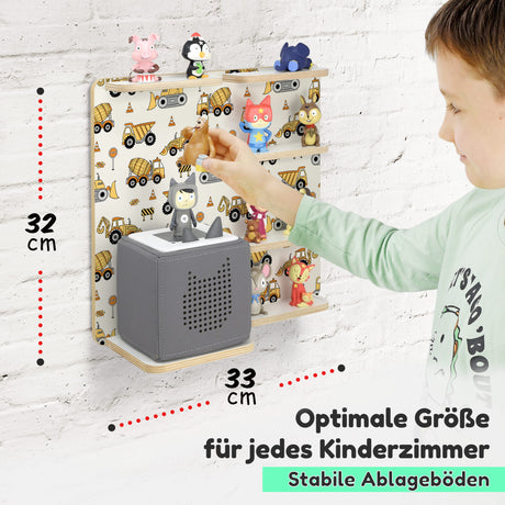 Toniebox 1 & 2 Regal Multi Baufahrzeuge