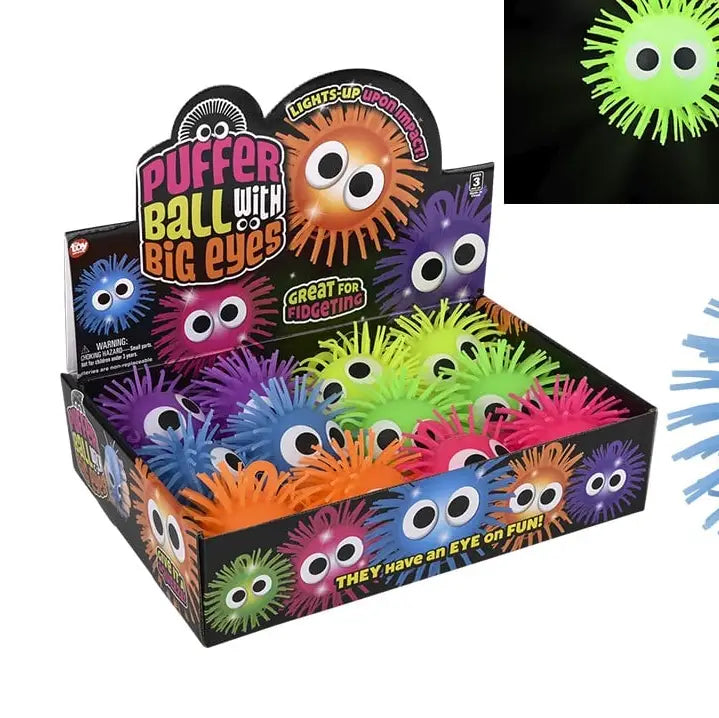 Pufferball leuchtend mit Gesicht assortiert
